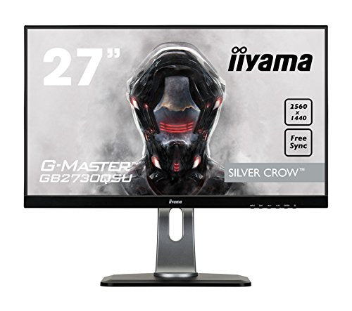 iiyama G-MASTER Silver Crow GB2730QSU-B1 - LED monitor - 27" (27" viewable) - 2560 x 1440 @ 75 Hz - TN - 350 cd/m - 1000:1 - 1 ms - HDMI, DVI-D, DisplayPort - speakers - black