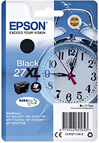 Epson 27XL - 17.7 ml - XL - black - original - ink cartridge - for WorkForce WF-3620, WF-3640, WF-7110, WF-7210, WF-7610, WF-7620, WF-7710, WF-7715, WF-7720