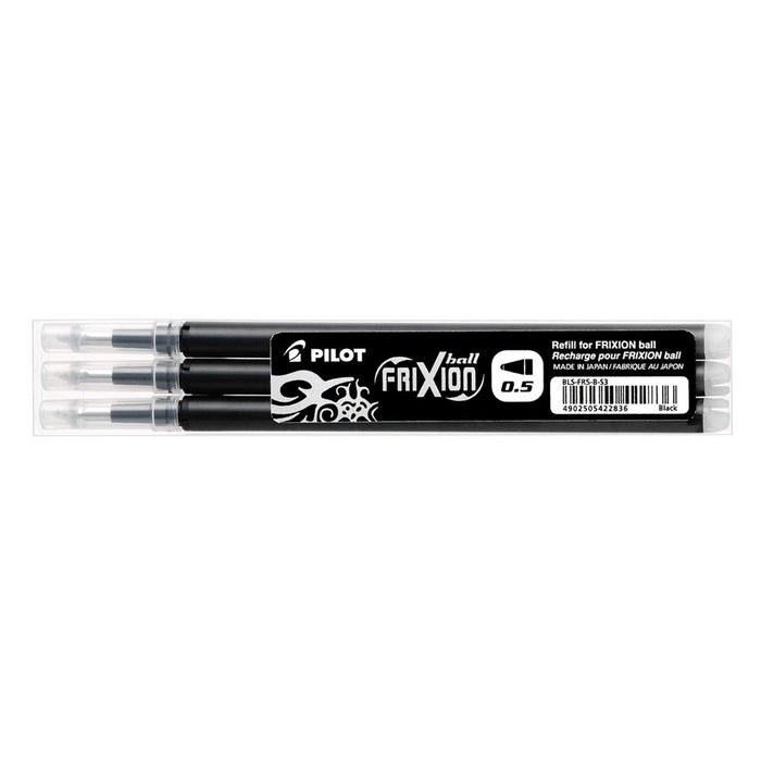 Best Value Pilot Refills for Frixion Clicker Rollerball 0.5 mm (Pack of 3) - Black