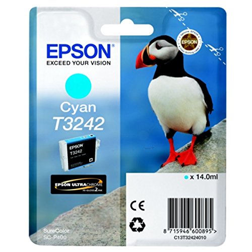 Epson T3242 - 14 ml - cyan - original - ink cartridge - for SureColor P400, SC-P400