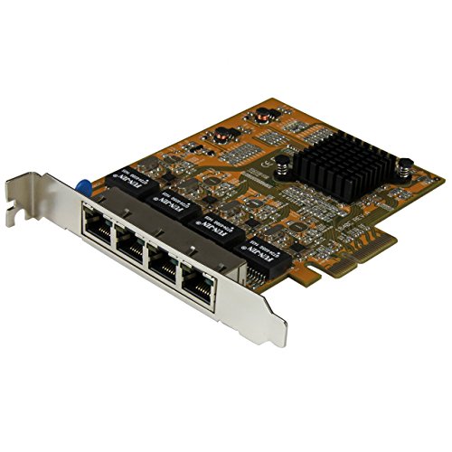 StarTech.com ST1000SPEX43 4-Port PCIe Gigabit Network Adapter Card ,Yellow