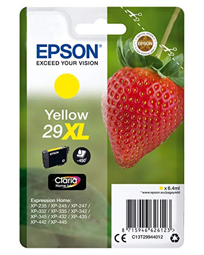 Epson 29XL - 6.4 ml - XL - yellow - original - blister - ink cartridge - for Expression Home XP-245, 247, 255, 257, 332, 342, 345, 352, 355, 435, 442, 445, 452, 455