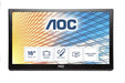 AOC e1659Fwu 15.6" 16:9 Black WLED 1366x768, TN 170/160 (CR10), 500:1, 5ms, USB x1, Tilt, USB, the perfect USB powered portable monitor accessory for laptop and computer.