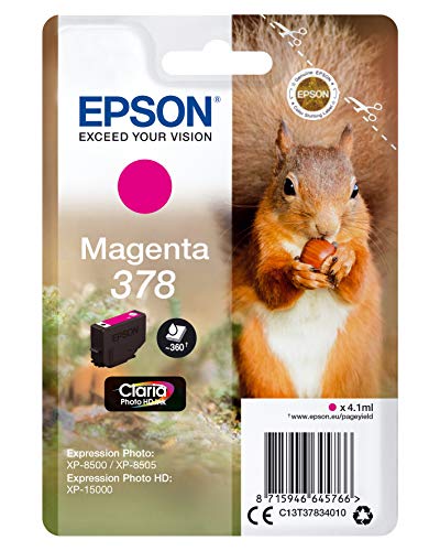 Epson 378 - 4.1 ml - magenta - original - blister - ink cartridge - for Expression Home XP-8605, 8606, Expression Home HD XP-15000, Expression Photo XP-8500, 8505