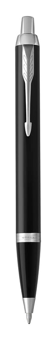 Best Value Parker IM Ballpoint Pen, Black Lacquer Chrome Trim with Medium Point Blue Ink Refill (1931665)