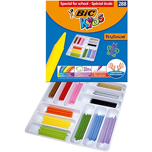 Best Value BIC Kids Plastidecor Colouring Crayons - Assorted Colours, Classpack of 288