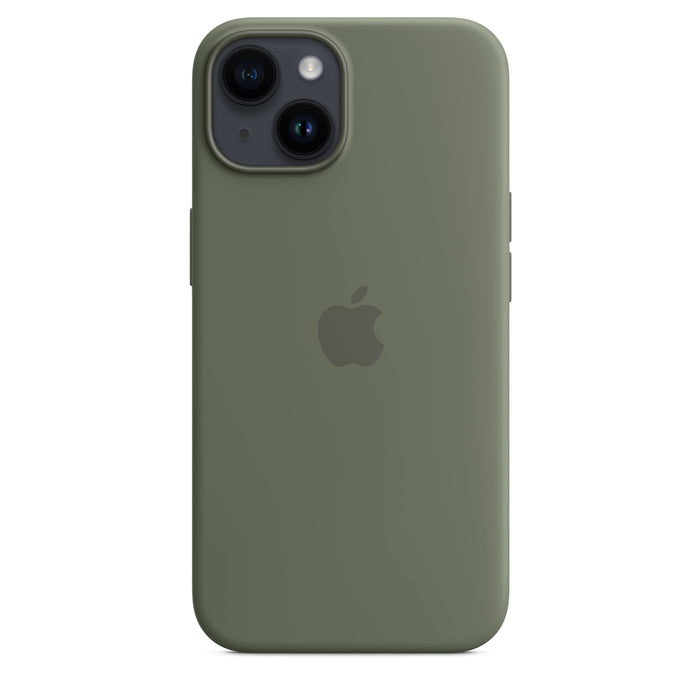 Apple - Back cover for mobile phone - MagSafe compatibility - silicone - olive - for iPhone 14