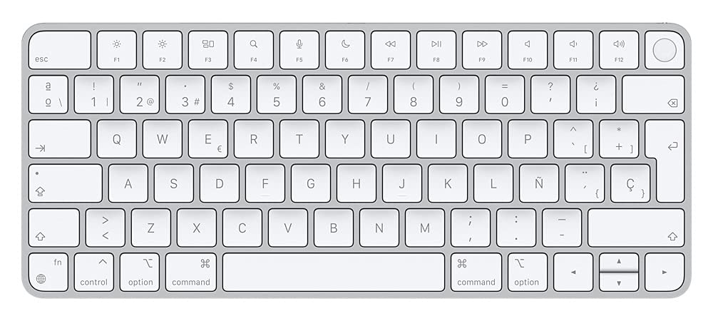 Apple Magic Keyboard with Touch ID - Keyboard - Bluetooth, USB-C - QWERTY - Spanish - for iMac (Early 2021), Mac mini (Late 2020), MacBook Air (Late 2020), MacBook Pro