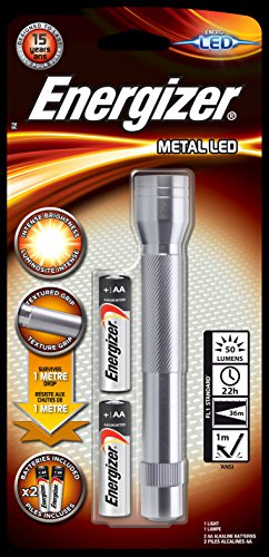 Best Value Energizer Metal LED Torch with 2 x AA Batteries Included