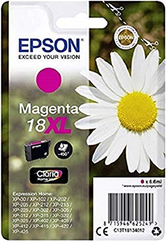 Epson 18XL - 6.6 ml - XL - magenta - original - ink cartridge - for Expression Home XP-212, 215, 225, 312, 315, 322, 325, 412, 415, 422, 425