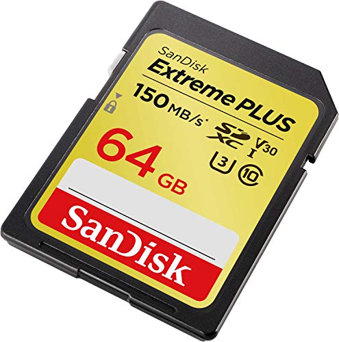 SanDisk Extreme PLUS - Flash memory card - 64 GB - Video Class V30 / UHS Class 3 / Class10 - SDXC UHS-I