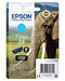 Epson 24 - 4.6 ml - cyan - original - ink cartridge - for Expression Photo XP-55, 750, 760, 850, 860, 950, 960, 970, Expression Premium XP-750, 850