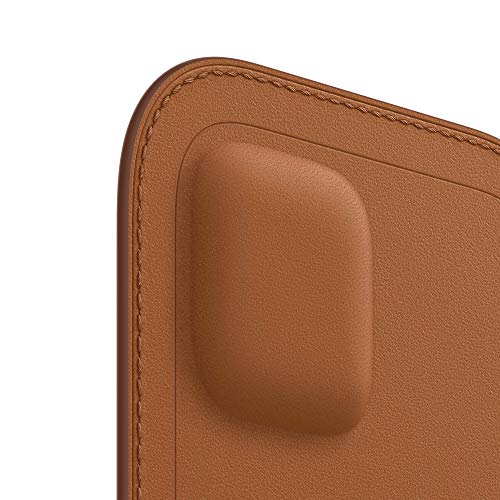 Apple with MagSafe - Protective sleeve for mobile phone - leather - saddle brown - for iPhone 12 Pro Max