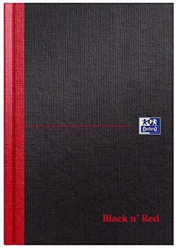 Best Value Oxford Black n' Red A5 Hardback Casebound Notebook. Ruled, 192 Page, 1 Notebook