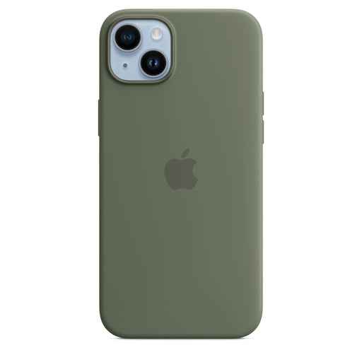 Apple - Back cover for mobile phone - MagSafe compatibility - silicone - olive - for iPhone 14 Plus