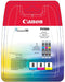 Canon CLI-8 - 0621B029 - 1 x Yellow,1 x Cyan,1 x Magenta - Multipack - Ink tank - For PIXMA iP6600D,iP6700D,Pro9000,Pro9000 Mark II