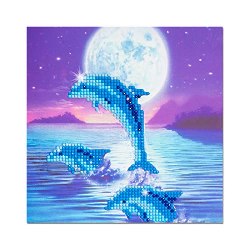 Crystal Art Dolphin Pod 18 x 18cm Card CCK-A11