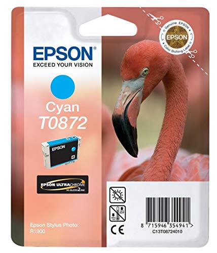 Epson T0872 - Print cartridge - 1 x cyan - blister with RF alarm