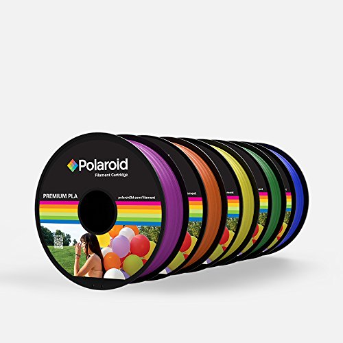 Polaroid Universal PLA 1Kg White Environmentally friendly bio-compostable plastic made from corn starch High rigidity with good gloss finish Print temperature: 190  210pC / 374  410pF, Bed temperature: 0  65pC / 32  149pF, Infill speed: 30  90 mm/s Travel speed: 90  150 mm/s