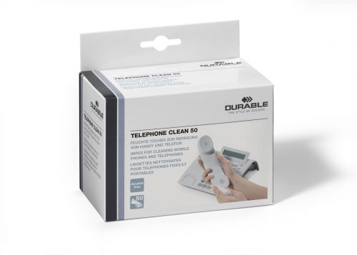 Best Value Durable Telephone Cleaning Wipes 578502 (PK50)