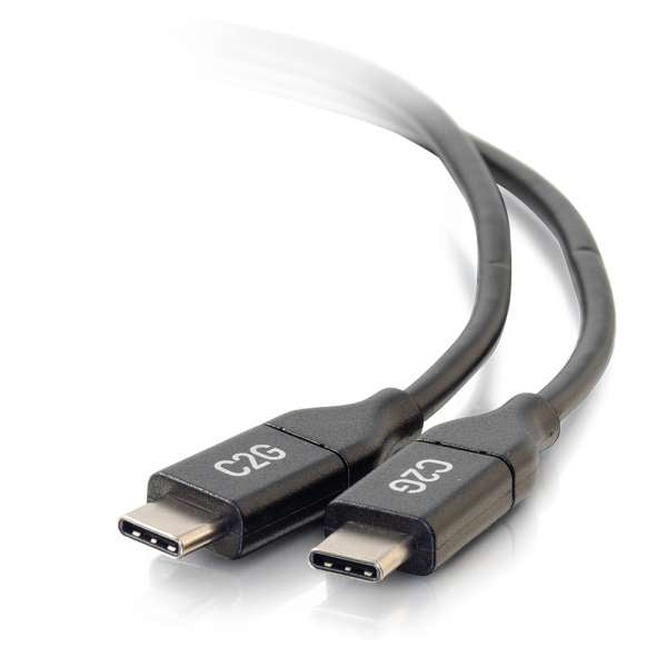 C2G 0,9 M USB-C auf USB-C 5 A Stromversorgungs- und Datenübertragungskabel Geeignet für die Verwendung mit Galaxy S9/8+, MacBook Pro, iPad Pro, Google Pixel, Chromebook, Nexus, Huawei, Nintendo Switch und mehr