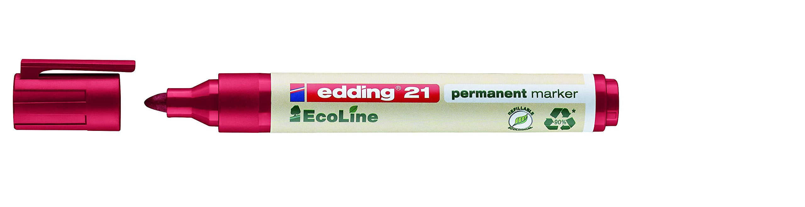 Best Value edding 21 Ecoline Permanent Marker - Red (Box of 10)