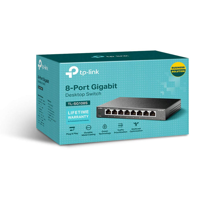 Best Value TP-Link TL-SG108S 8-Port Desktop Gigabit Ethernet Switch, Steel Case, Lifetime Warranty