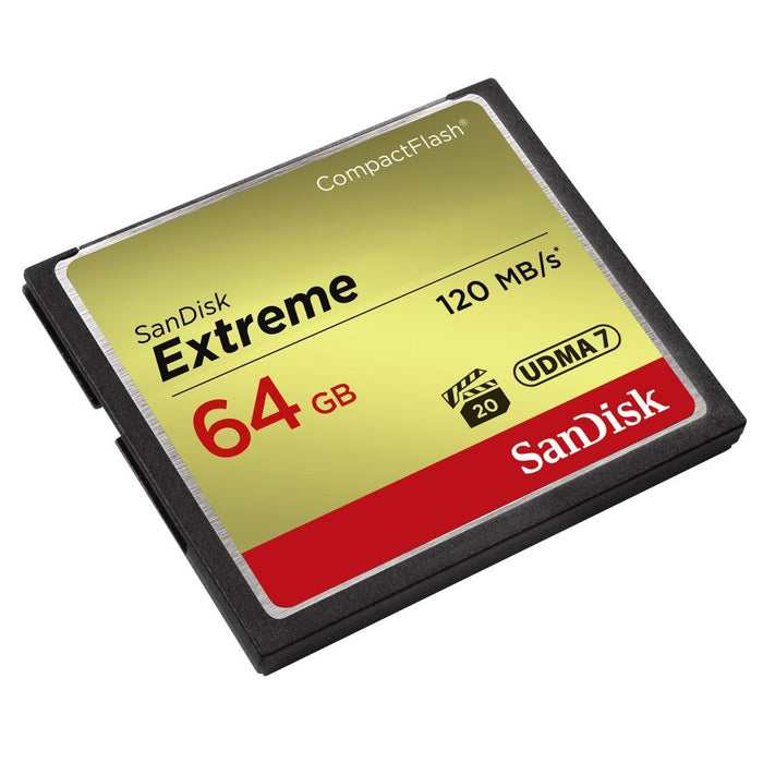 Best Value SanDisk Extreme 64 GB UDMA7 CompactFlash Card - Black/Gold