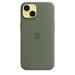 Apple - Back cover for mobile phone - MagSafe compatibility - silicone - olive - for iPhone 14