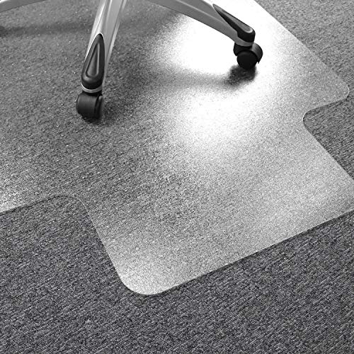 Floortex Floor Protection Mat Cleartex Ultimat Polycarbonate Low and Med Pile Carpets Up To 12mm Pile Height 119 x 89cm wLip Transparent FC118923LR