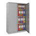 Phoenix SCL Series 2 Door 3 Shelf Steel Storage Cupboard in Grey with Key Lock SCL1491GGK