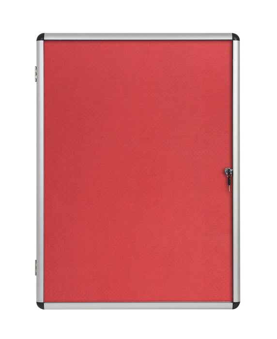 Best Value Bi-Office Enclore Display Case Felt Interior 720 x 981 mm red