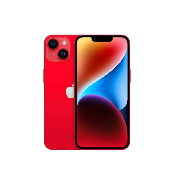 Apple iPhone 14 - (PRODUCT) RED - 5G smartphone - dual-SIM / Internal Memory 128 GB - OLED display - 6.1" - 2532 x 1170 pixels - 2x rear cameras 12 MP, 12 MP - front camera 12 MP - red