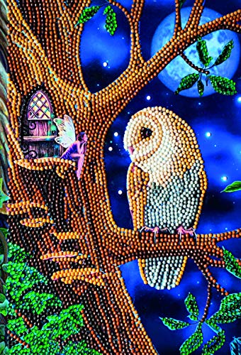 Crystal Art Owl and Fairy Tree Notebook CANJ-1