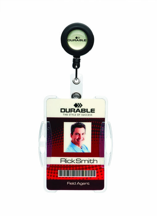 Best Value Durable Security Pass Holder with Badge Reel (Pack of 10)