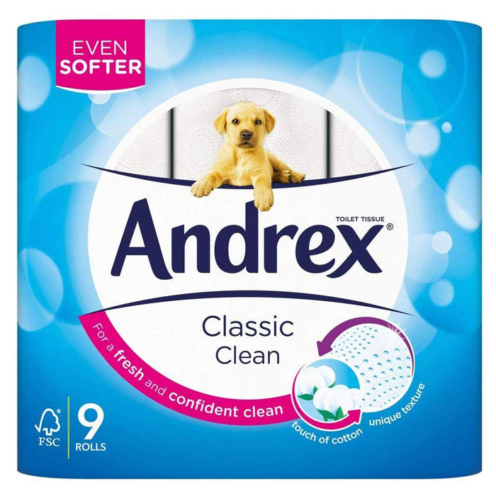 Best Value Kimberley Clark VKC4970125 - Andrex Toilet Tissue White (5 Packs of 9 Rolls = 45 Rolls)