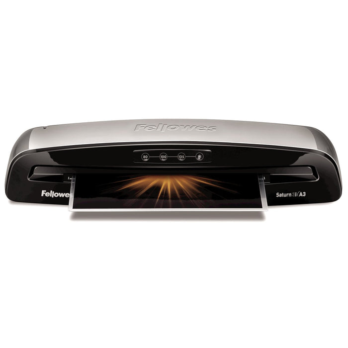 Best Value Fellowes Saturn 3i A3 Small Office Laminator, 80-125 Micron, Rapid 1 Minute Warm Up Time, Including 10 Free Pouches