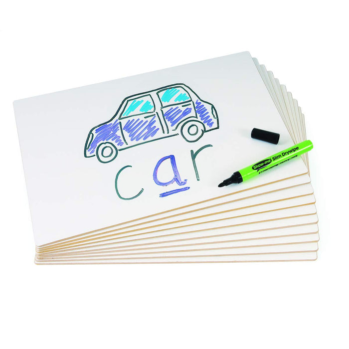 Best Value Show-me Plain Rigid Whiteboards, Pack of 10