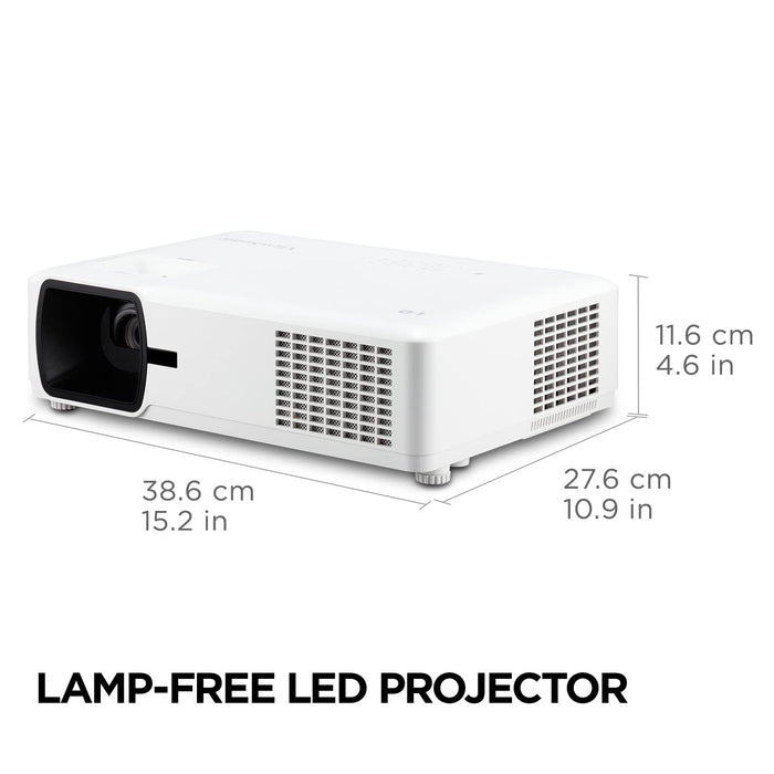 ViewSonic LS610WH - DLP projector - LED - 4000 ANSI lumens - WXGA (1280 x 800) - 16:10 - 720p - zoom lens