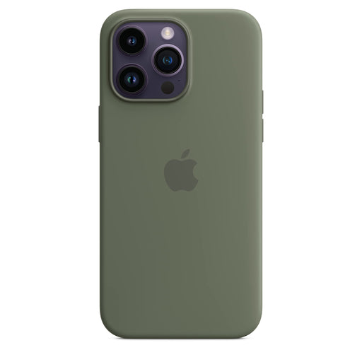 Apple - Back cover for mobile phone - MagSafe compatibility - silicone - olive - for iPhone 14 Pro Max