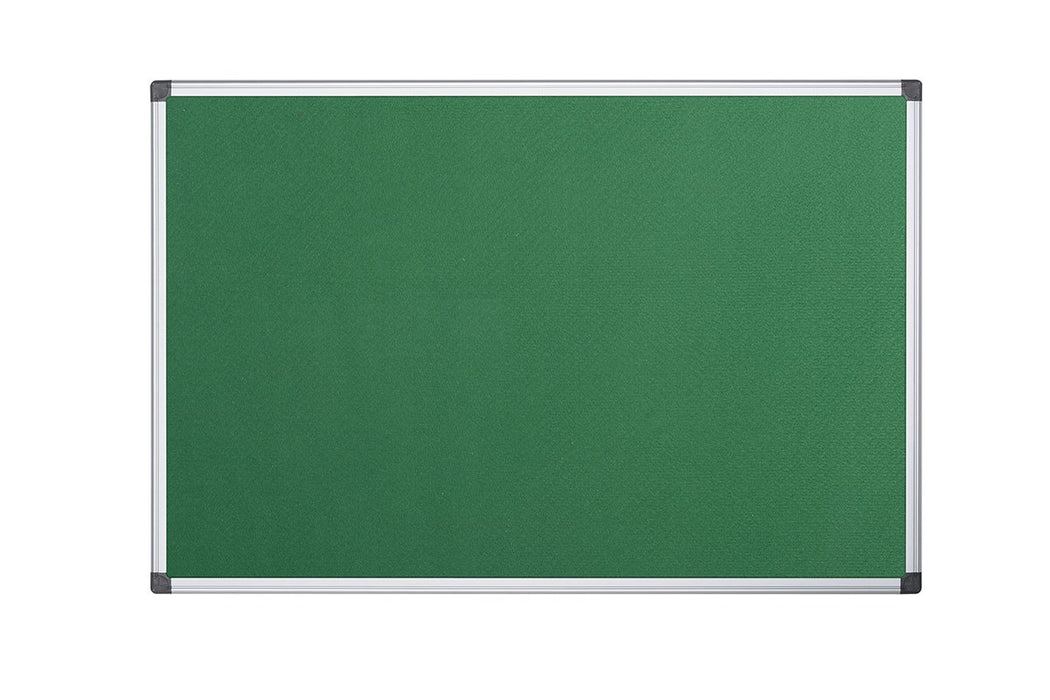 Best Value Bi-Office Notice Board Maya, Green Felt, Aluminium Frame, 120 x 90 cm