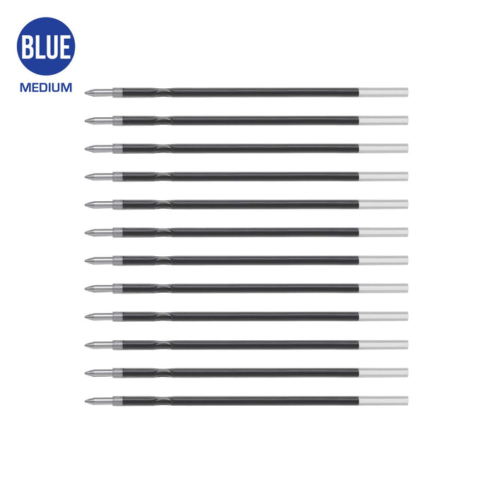 Best Value Pilot Refill for B2P/Soda/Supergrip/Rexgrip/Feed/Downforce Medium Ballpoint 1.0 mm Tip - Blue, Box of 12