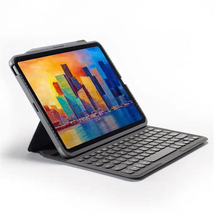 ZAGG Pro Keys - Keyboard and folio case - backlit - Bluetooth - UK - black/grey keyboard, black/grey case - for Apple 11-inch iPad Pro (1st generation, 2nd generation, 3rd generation)