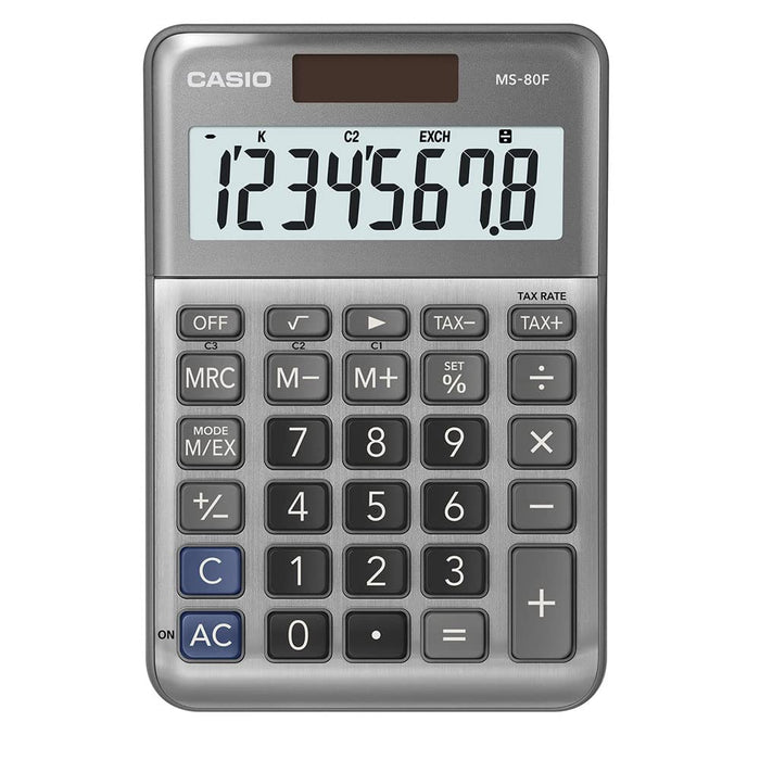 CASIO Destop Calculator MS-80F 8-Digit Grey