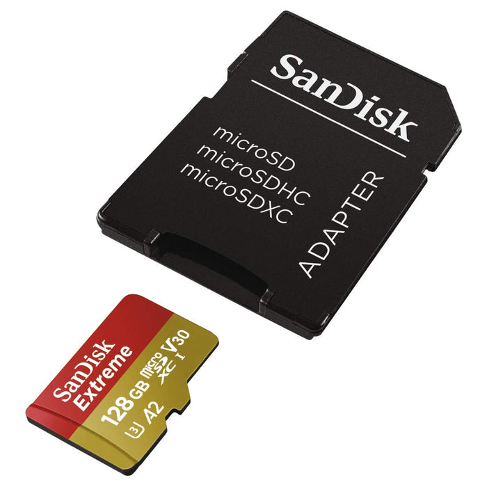 Best Value SanDisk Extreme 128 GB microSDXC Memory Card for Action Cameras and Drones with A2 App Performance up to 160 MB/s, Class 10, U3, V30