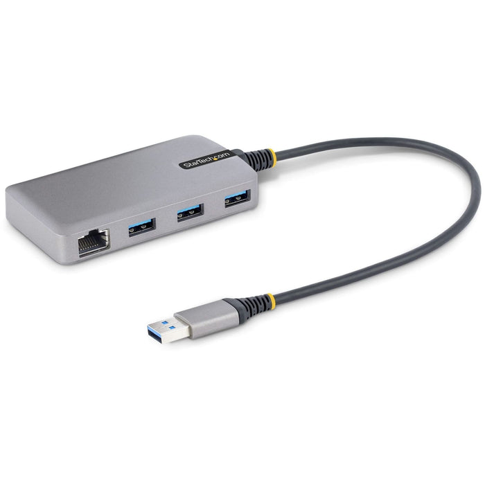 StarTech.com 3-Port USB Hub with Ethernet - 3x USB-A Ports - Gigabit Ethernet RJ45