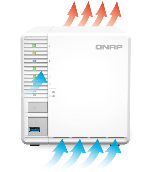 QNAP TS-364 - NAS server - 3 bays - RAID 5 - RAM 4 GB - 2.5 Gigabit Ethernet - iSCSI support