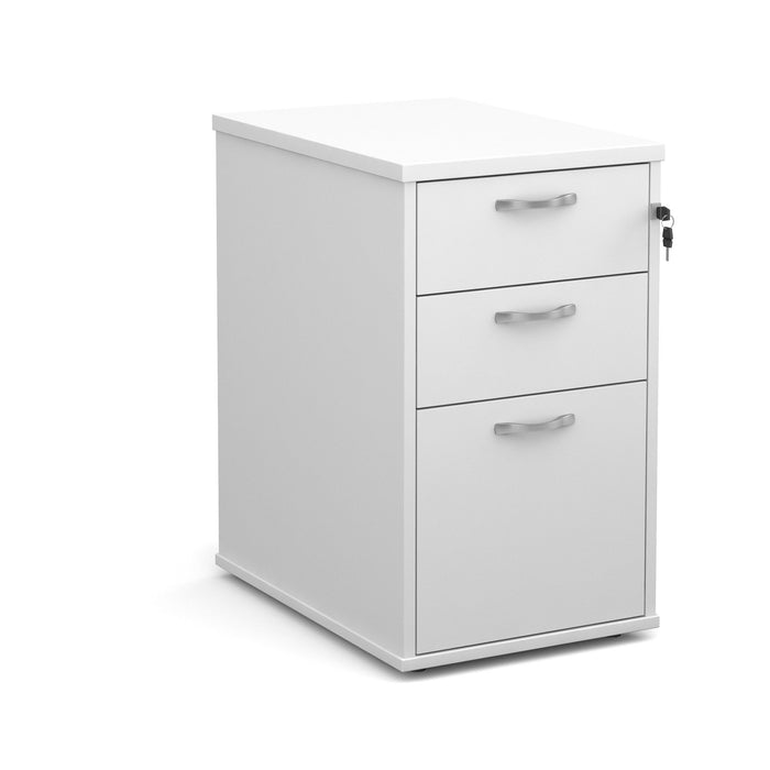 Best Value DAMS 600 mm Desk High 3 Drawer Pedestal-White, Wood, 60x42.6x72.5 cm