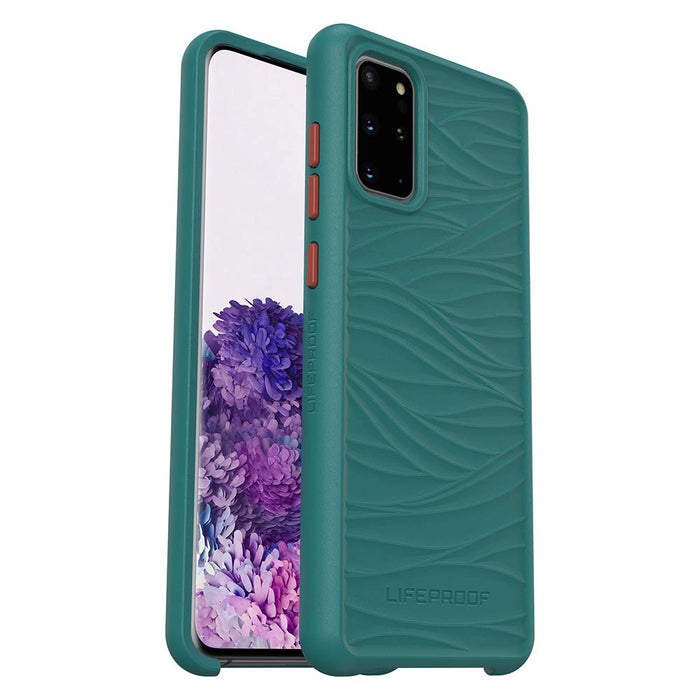 LifeProof WAKE - Back cover for mobile phone - ocean-based recycled plastic - green/orange, down under - for Samsung Galaxy S20+, S20+ 5G