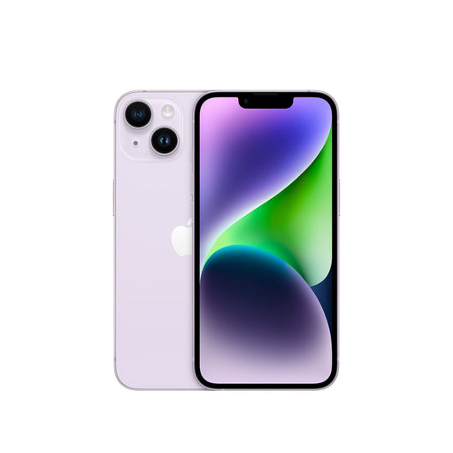 Apple iPhone 14 - 5G smartphone - dual-SIM / Internal Memory 128 GB - OLED display - 6.1" - 2532 x 1170 pixels - 2x rear cameras 12 MP, 12 MP - front camera 12 MP - purple